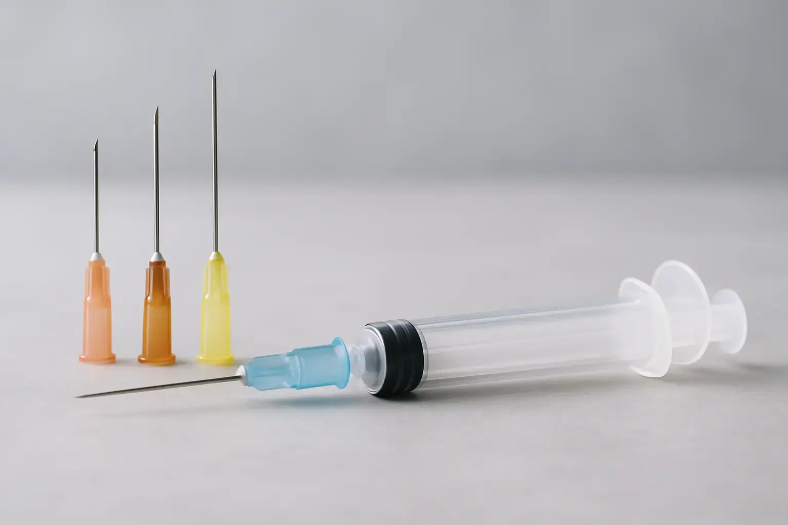 Welke naaldmaat past bij een 1 ml spuit?